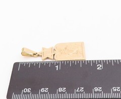 14K GOLD Vintage Pendant Solid Moses 10 Commandments Etched GP757