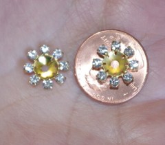 VINTAGE GORGEOUS 12MM CZ SEED FLOWER JACKETS FOR EARRINGS USE W ANY STUDS