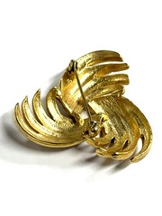 Vintage Unbranded Goldtone Spiral Pinwheel Flower Brooch/Pin