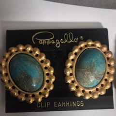 Casual Corner & Papagallo Vintage Multicolor Clip Surgical Steel Earrings Lot