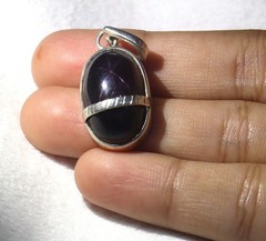 Natural Star Garnet Brown Color 925 Sterling Silver 1.25 Inch Pendant Daily Wear