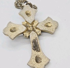 Sarah Coventry Cross Pendant Necklace 1974 Florentine Limited Ed Vintage 25 in