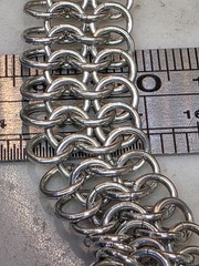 Vintage Silver Sterling Chainmail handmade Rolo Link Necklace 48.22g 18″