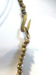 BRASS GEMSTONE AND WOOD ELEPHANT ANIMAL BEADED NECKLACE VINTAGE SAFARI AFRICA