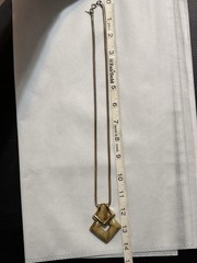 Vintage 1960’s Trifari Signed Gold Plated Lucite Pendant Necklace