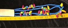 VINTAGE 80s PETITE SOPHITICATE FRUIT CHARM MULTIPLE STRAND COLORFUL 28″ NECKLACE
