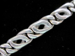 VTG STERLING SILVER CHAIN 8.25 in MELESIO RODRIGUEZ TR-114 56 gms TAXCO MEXICO