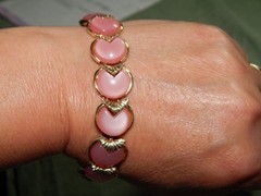 Vintage CORO Pink Moonglow Thermoset Bracelet
