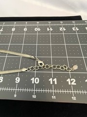 Vintage ALDO Drop “V” Rhinestone Necklace Silver Tone Snake Chain STATEMENT BIB
