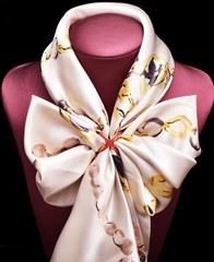 Sallys Quality 100% Brass & Enamel Scarf Ring Chain Buckles Brooch For Scarves