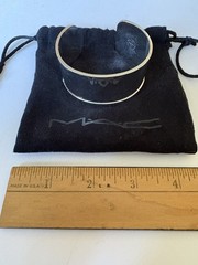 RARE Vintage M·A·C Cosmetics Employee Gift – Etched Logo Cuff Bracelet