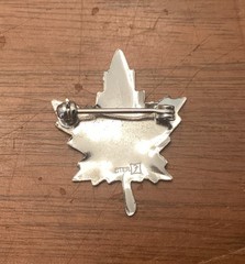Sterling Silver 925 Canadian Maple Leaf Pin
