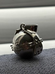Vintage Mexico 925 Sterling Silver Folding Orb Photo Locket Pendant Sphere