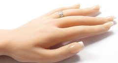 Antique Art Deco Diamond 14KW Eternity Wedding Band Ring Size 5.75 UK-L 6.25MM