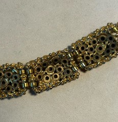 Vtg. Barclay Gold Tone Multi Color Rhinestones Necklace 14 7/8″