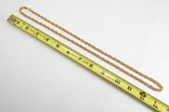 Vintage American Jewelry Chain Co. USA 12K Gold Filled Oval Link Necklace 26.5″