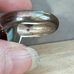 Vintage Marcasite Jade Abalone Mother of Pearl Ring