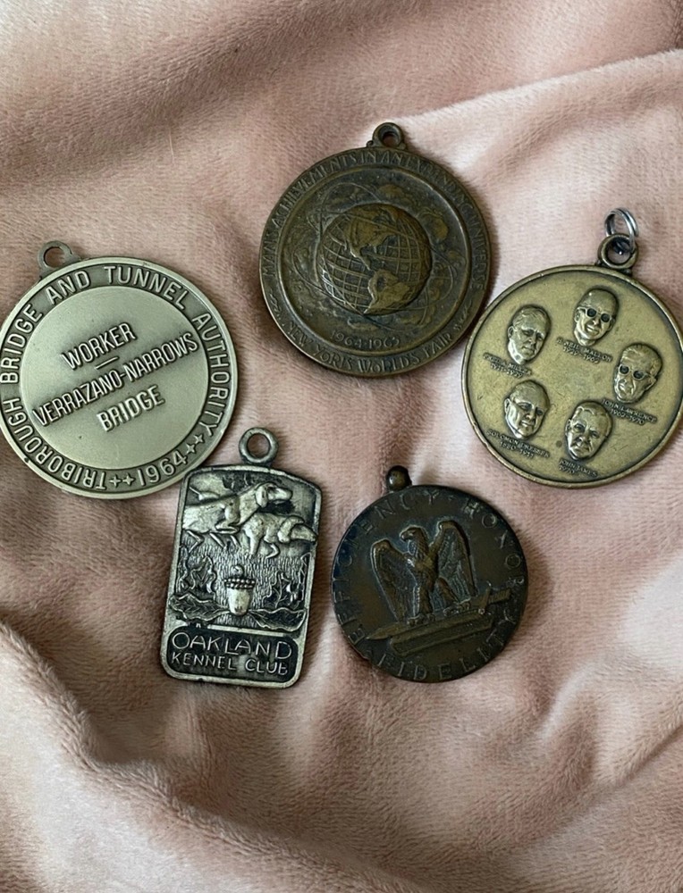 Mix Military Necklace Pendant Lot Of 5