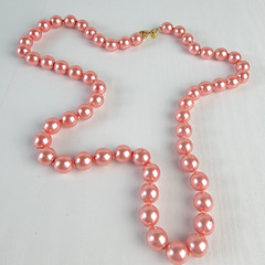 Joan Rivers Pink Faux-Pearl Czech Republic Glass Bead Necklace 30 In Gold Tone