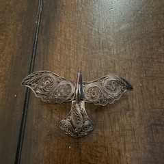 Vintage 925 Silver Filigree Bird Brooch Handmade Animal Jewelry