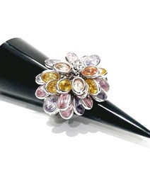Vintage Joan Rivers Flower Dangle Ring Rare SEE DESCRIPTION Free Ship!