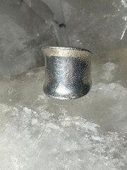 Cigar Band ring signed MMA knuckle band size 6 sterling silver women girls