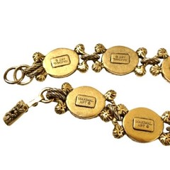 Maximal Art Collector Bracelet John Wind Various Flowers Goldplated