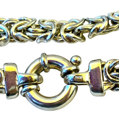 Vintage Sterling Silver Chain Bracelet Signed Made in Italy 16 grams