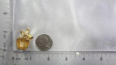 CUTE! Vintage 1974 AVON “GOLDEN APPLE” Fruit Small Brooch / Pin BOOK PIECE!