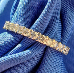 EARTH MINED DIAMOND Deco Style Wedding BAND 14K GOLD Stacking Anniversary RING