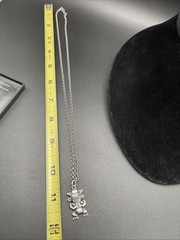 🔥 Vintage Mayan Silver 900 Pendant On A 925 Sterling Rolo Link Chain