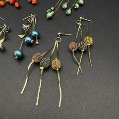 Vintage to Now Dangle Drop Earrings Lot of 5 Gold Tone Pierced Ear Post Back