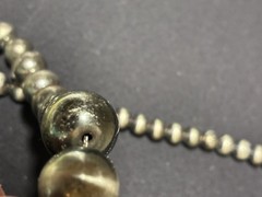 Vintage 14K GP Graduated Gold Bead Necklace 24″ Non-Magnetic 2.0oz Heavy Patina