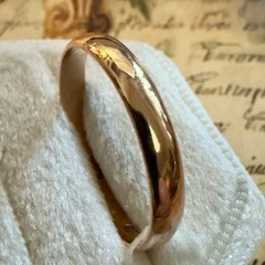 Size 10.25 -14K 585 Rose Gold Ring -Vintage Eastern Europe Soviet Era #1968