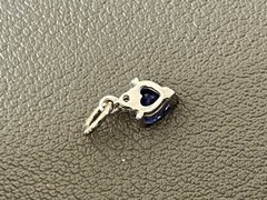 14KT White Gold Tanzanite & Diamond Small Pendant (G20)