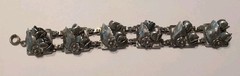 Vintage Sterling Floral Bracelet Unsigned Hobe