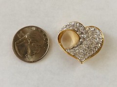 Lot 4 Signed NOLAN MILLER Gold & Silver Crystal Necklace Pendants & Slide