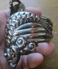 Vintage Taxco Sterling Twin Koi Fish Clamper Bracelet – RARE MAKER – SUPERB!!!
