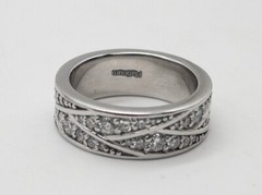 $7000 VS F IDEAL CUT Natural Diamond Platinum 7mm Eternity Band Ring SZ 7 15g