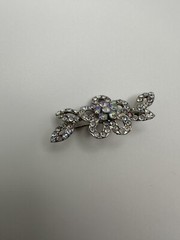 Vintage Rhinestone Flower Brooch 4.5cm BB10