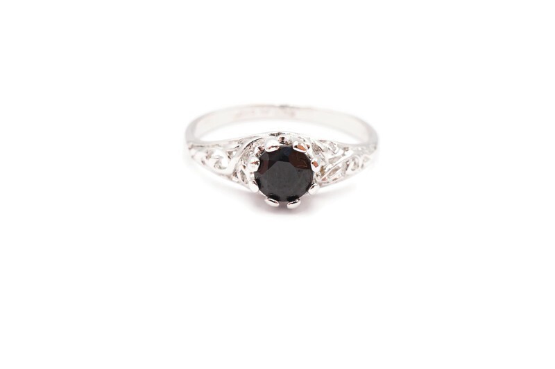 Vintage Sterling Silver 925 Black Onyx Ring Size 11.75