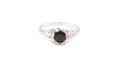 Vintage Sterling Silver 925 Black Onyx Ring Size 11.75