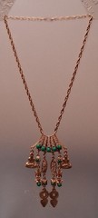 Vintage Asian Style Necklace Faux Jade Dangle Pendant