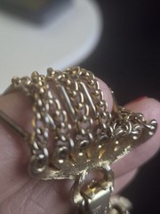 Vintage Coro 1940s-1950s Pegasus Gold Tone Multi Strand Liquid Chain Bracelet