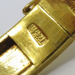 NYJEWEL Chow Sang Sang 周生生 22k Yellow Gold Investment Bangle Bracelet 5.75″