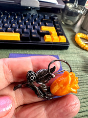 Vintage Soviet Butterscotch Baltic Rose Amber Silver Brooch/Pin