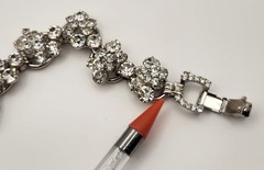 Verified Juliana D&E Ref 5757 Rhinestone Bracelet 5 Link Crystal Vintage 7″ READ