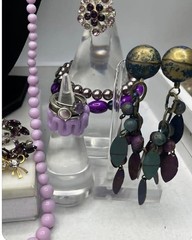 Purple PASSION Vintage JEWELRY Lot 17 Pieces