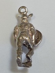 Sterling Silver ~ Viking Warrior Charm ~ Nordic ~ Nice AXE & SHIELD ~ VINTAGE