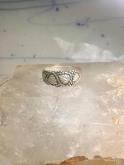 Black Hills Gold ring leaves wedding band sterling silver size 14.75 WM Wheeler